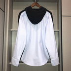 Black Cotton Contrast Hem Pullover - Men's