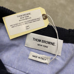 Black Cotton Contrast Hem Pullover - Men's
