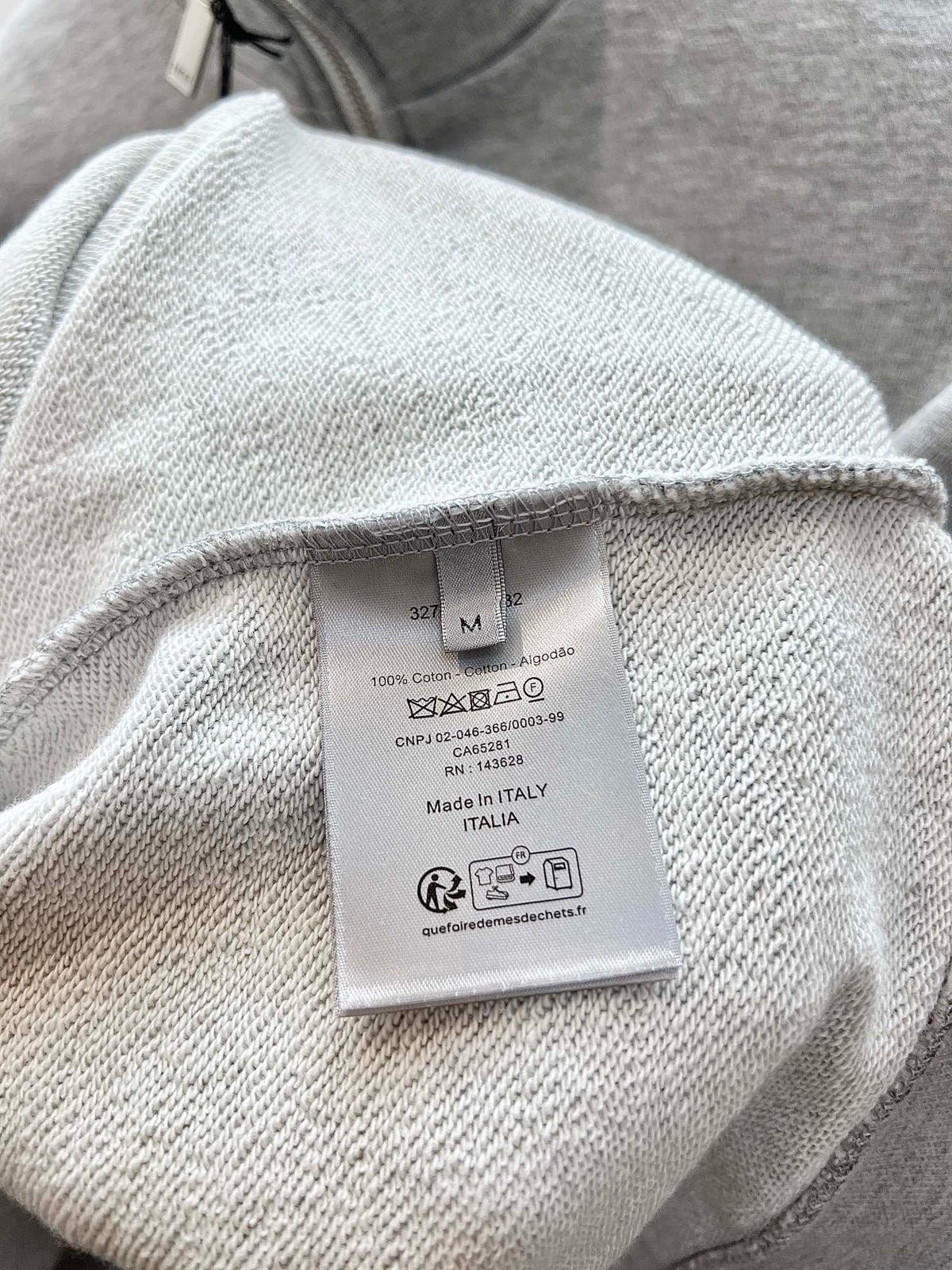 Grey Cotton Plain Half-Zip - Men's