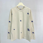 Cream Cotton Allover Print Long-Sleeve - Men's