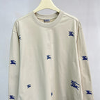 Cream Cotton Allover Print Long-Sleeve - Men's