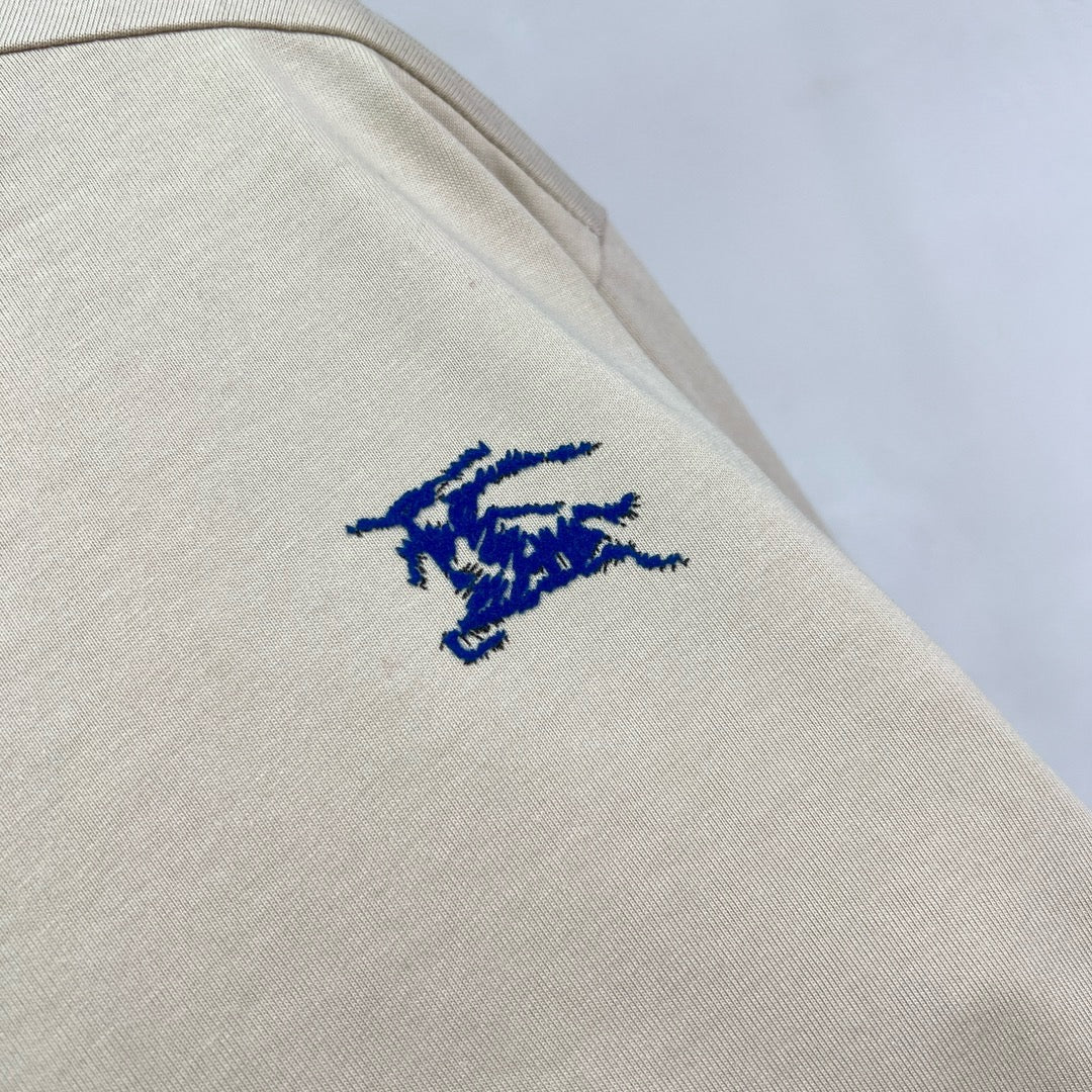 Cream Cotton Allover Print Long-Sleeve - Men's