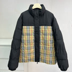 Check Panel Puffer Jacket - Men's