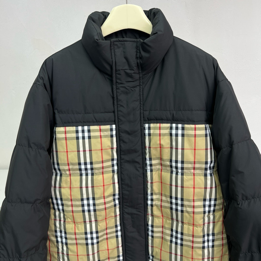 Check Panel Puffer Jacket - Men's