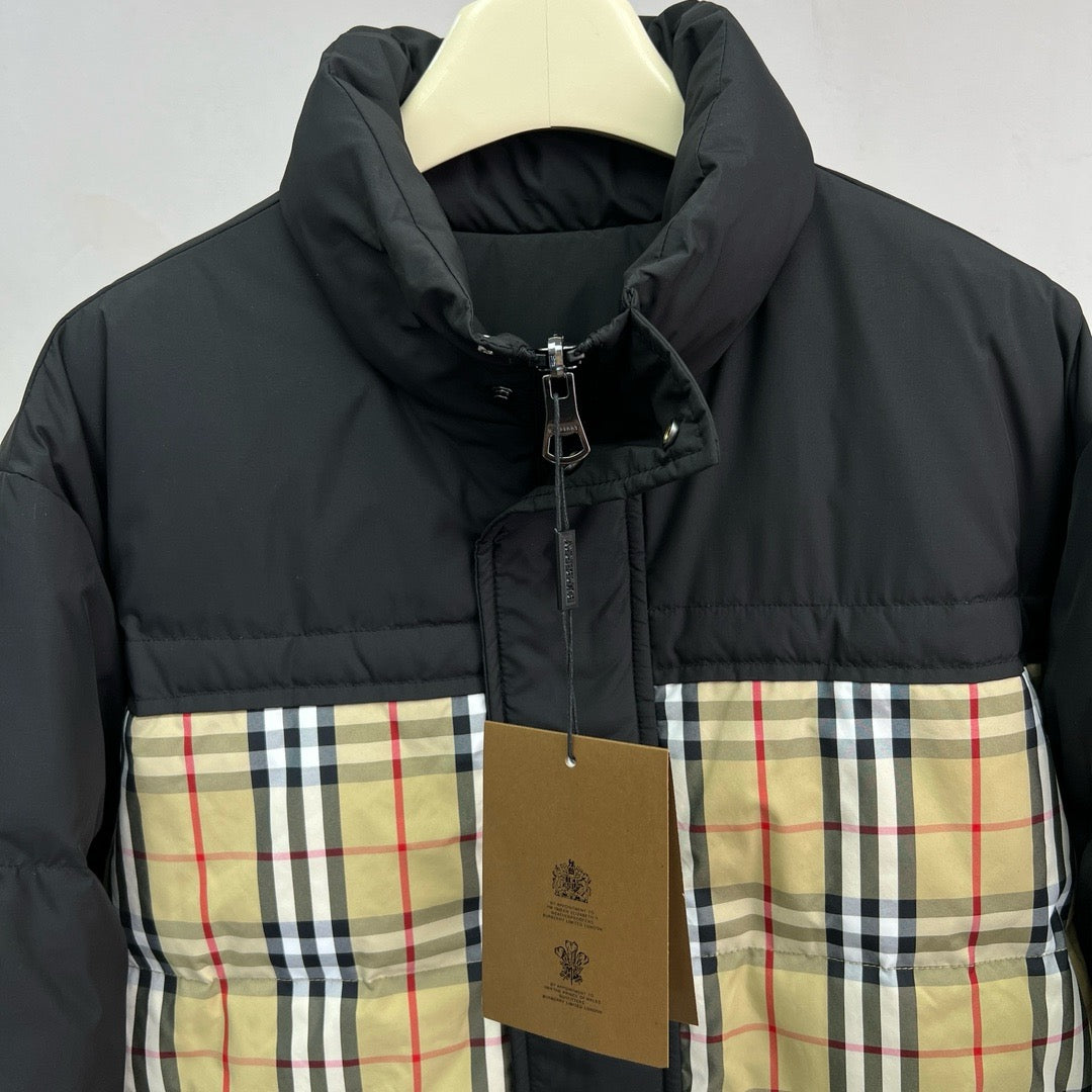 Check Panel Puffer Jacket - Men's
