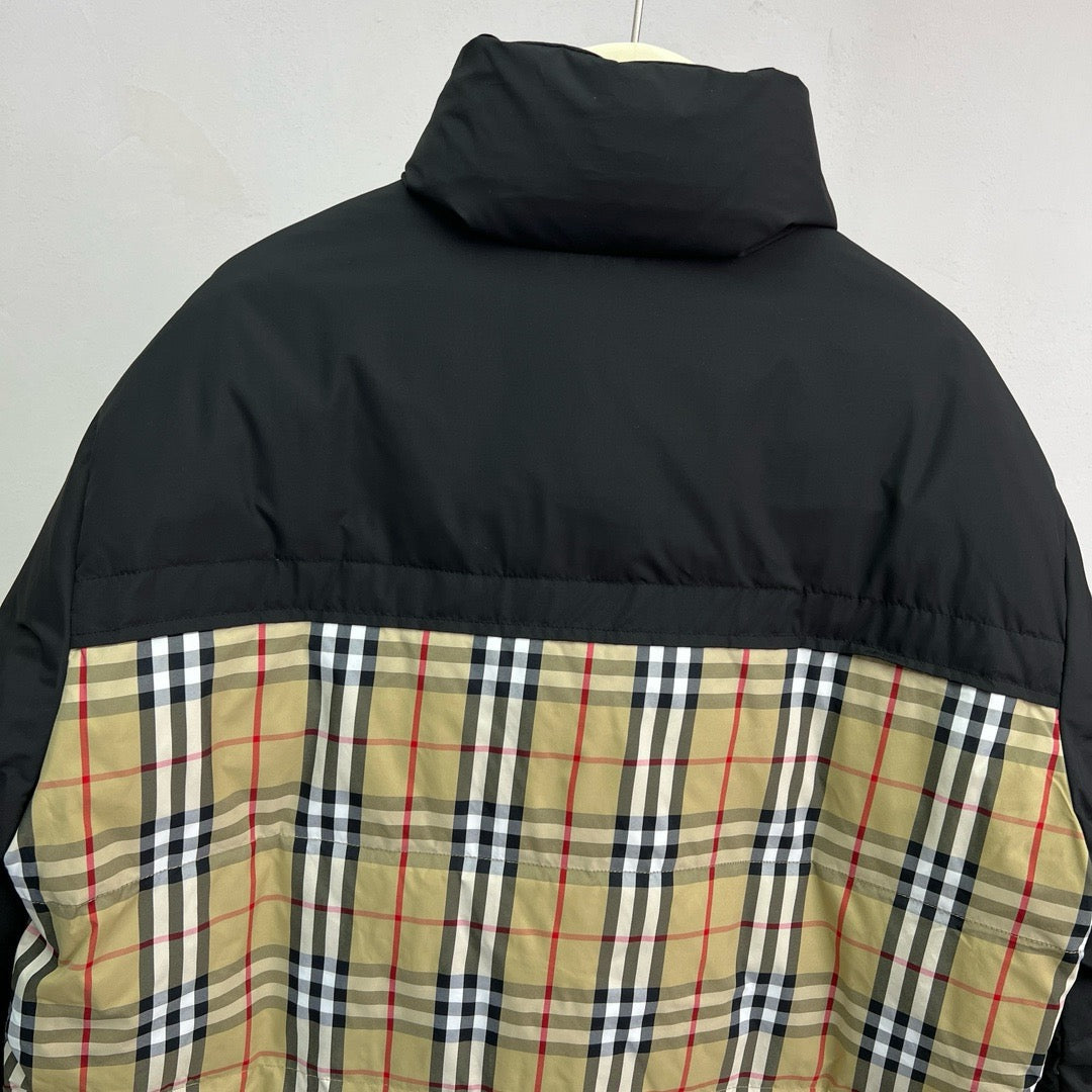 Check Panel Puffer Jacket - Men's