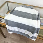 Striped Knit Polo Shirt - Men's