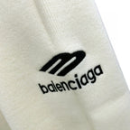 Black Cotton Sports Logo Crewneck - Men's