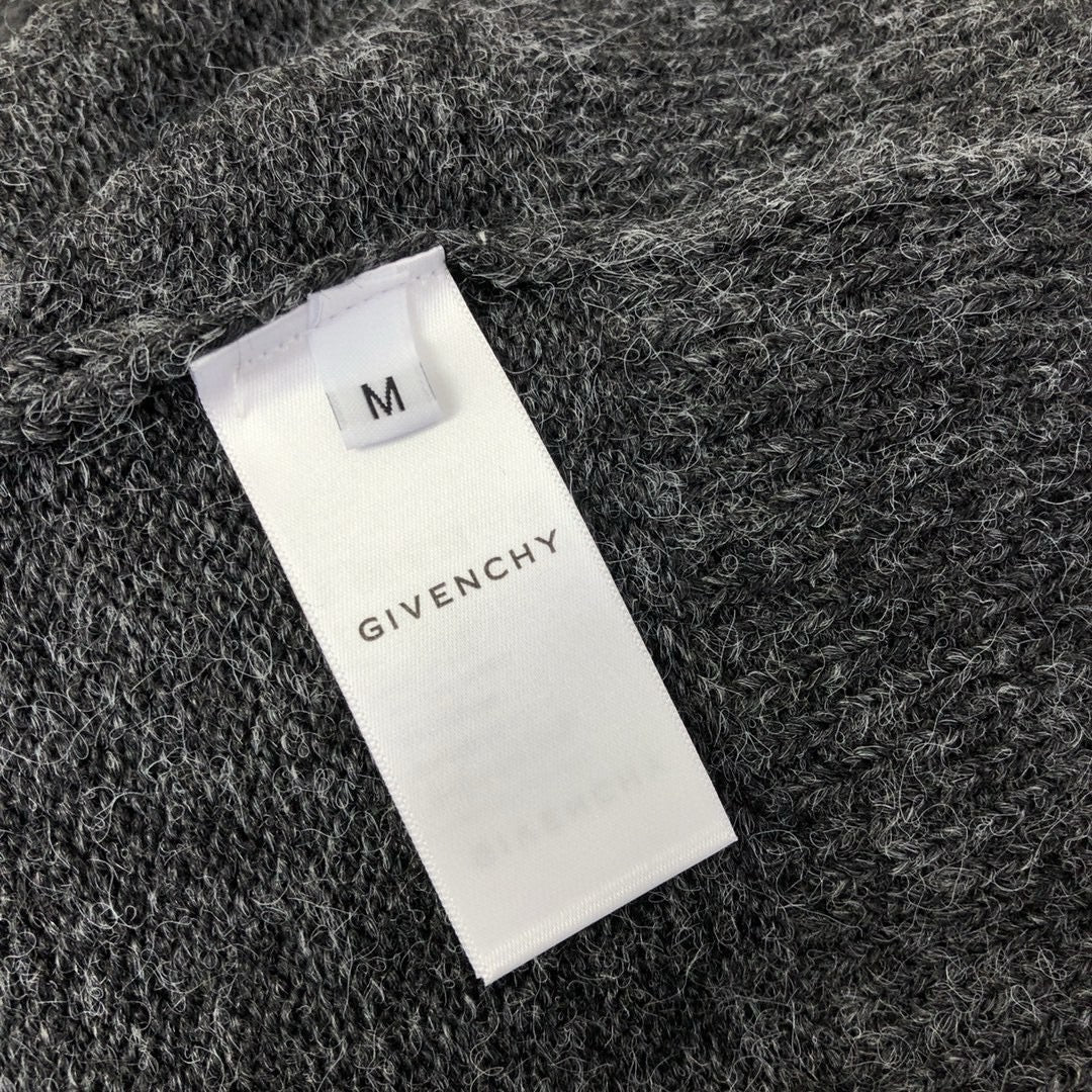 Grey Mohair Graphic Crewneck - Men's