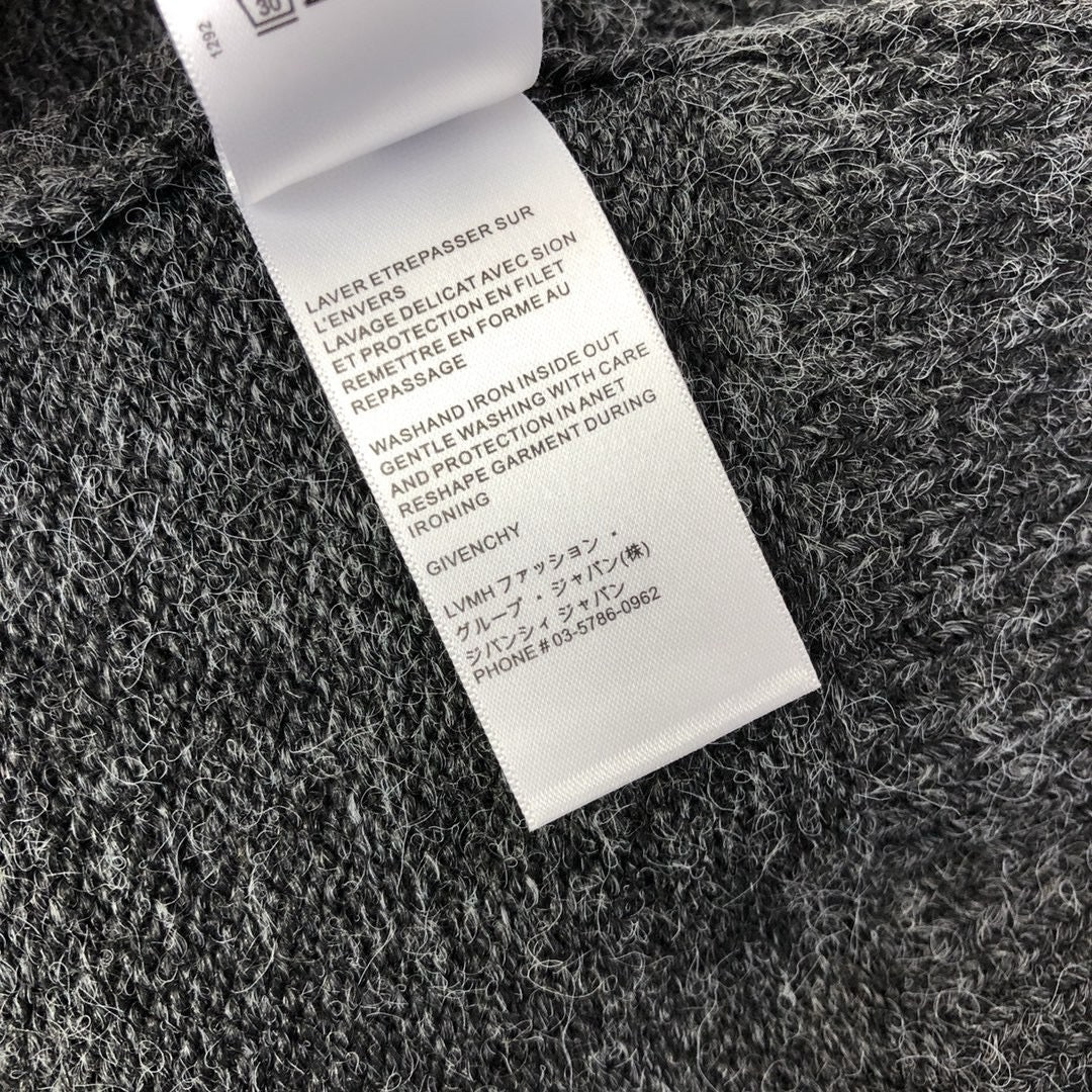 Grey Mohair Graphic Crewneck - Men's