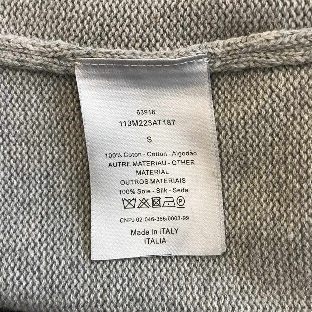 Grey Wool Plain Zip-Through - Men's