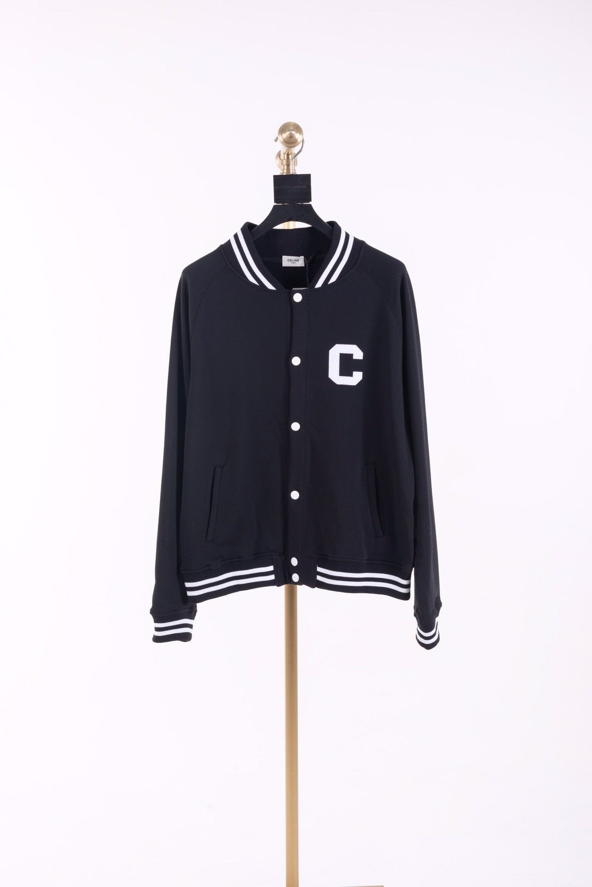 Navy Wool Letter Cardigan - Men's