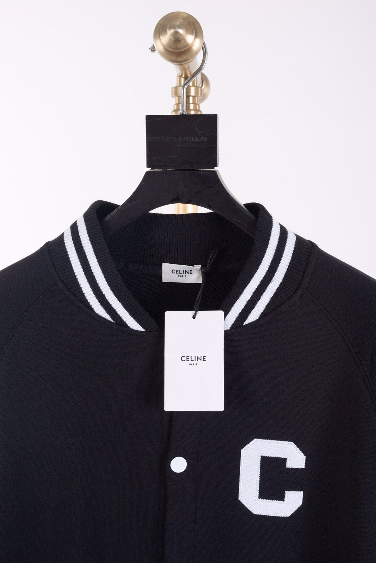 Navy Wool Letter Cardigan - Men's