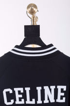 Navy Wool Letter Cardigan - Men's