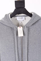 Navy Wool Bar Stripe Zip-Through - Men's