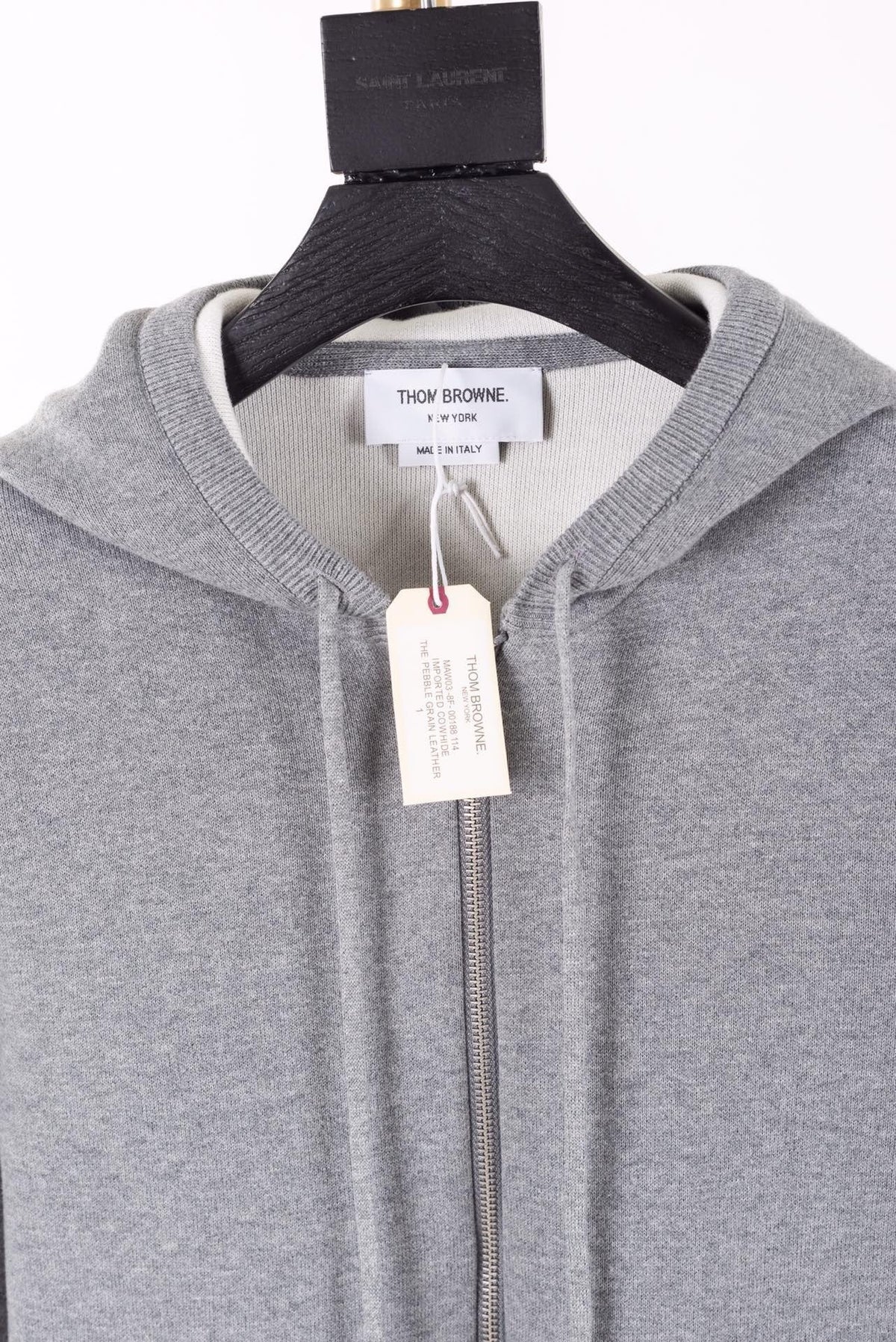 Navy Wool Bar Stripe Zip-Through - Men's