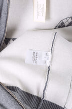 Navy Wool Bar Stripe Zip-Through - Men's