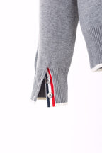 Navy Wool Bar Stripe Zip-Through - Men's