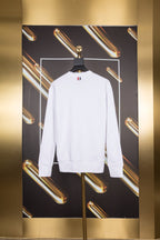 White Wool Striped Placket Cardigan - Men's