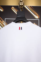 White Wool Striped Placket Cardigan - Men's