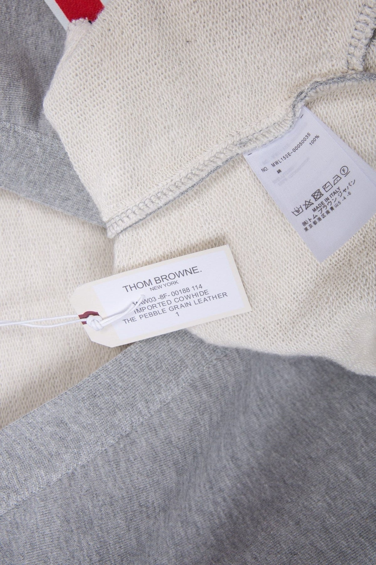White Wool Striped Placket Cardigan - Men's