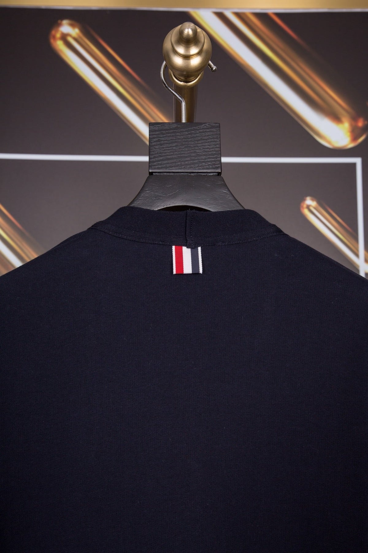 White Wool Striped Placket Cardigan - Men's