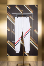 Navy Cotton Striped Straight - Men's