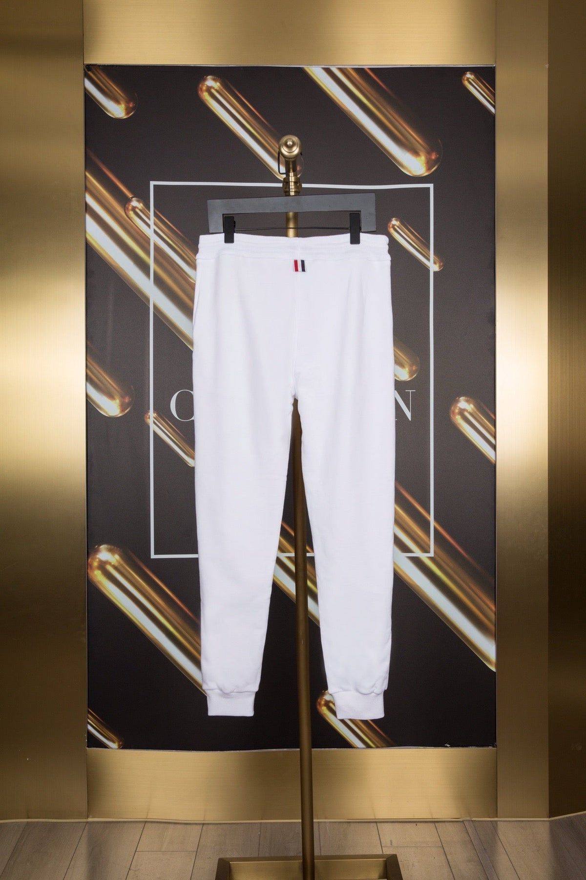 Navy Cotton Striped Straight - Men's
