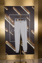 Navy Cotton Striped Straight - Men's