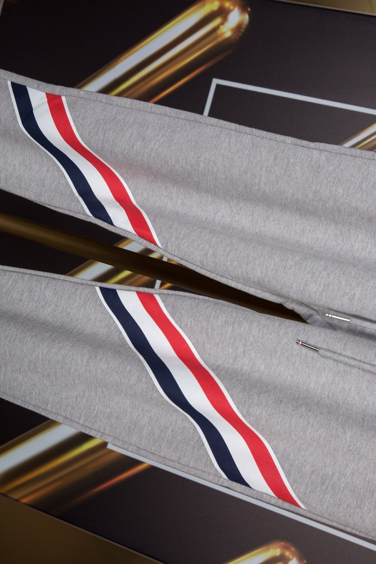 Navy Cotton Striped Straight - Men's