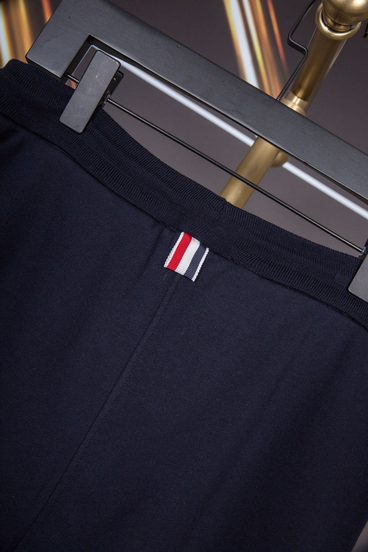 Navy Cotton Striped Straight - Men's