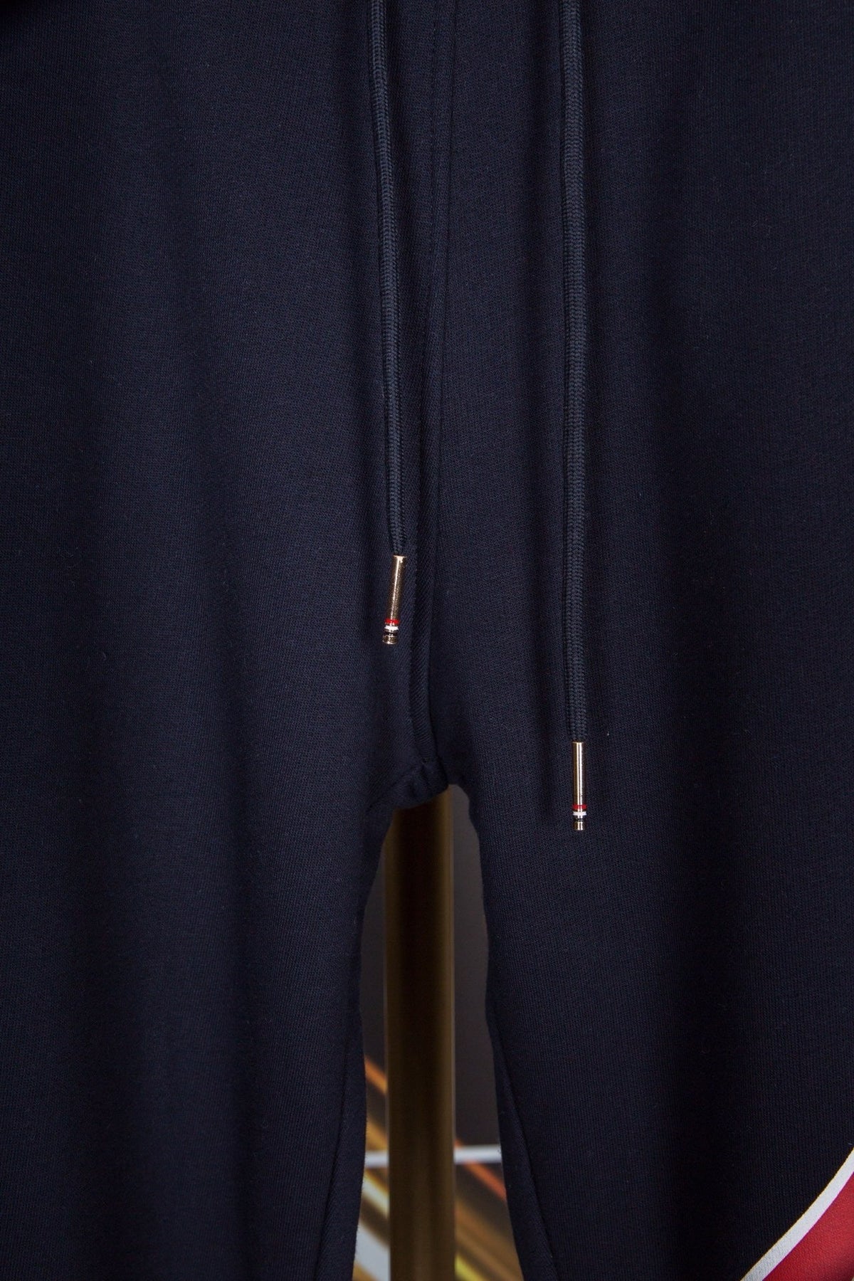 Navy Cotton Striped Straight - Men's