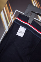 Navy Cotton Striped Straight - Men's