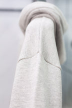 Grey Cotton Striped Sleeve Zip-Through - Men's