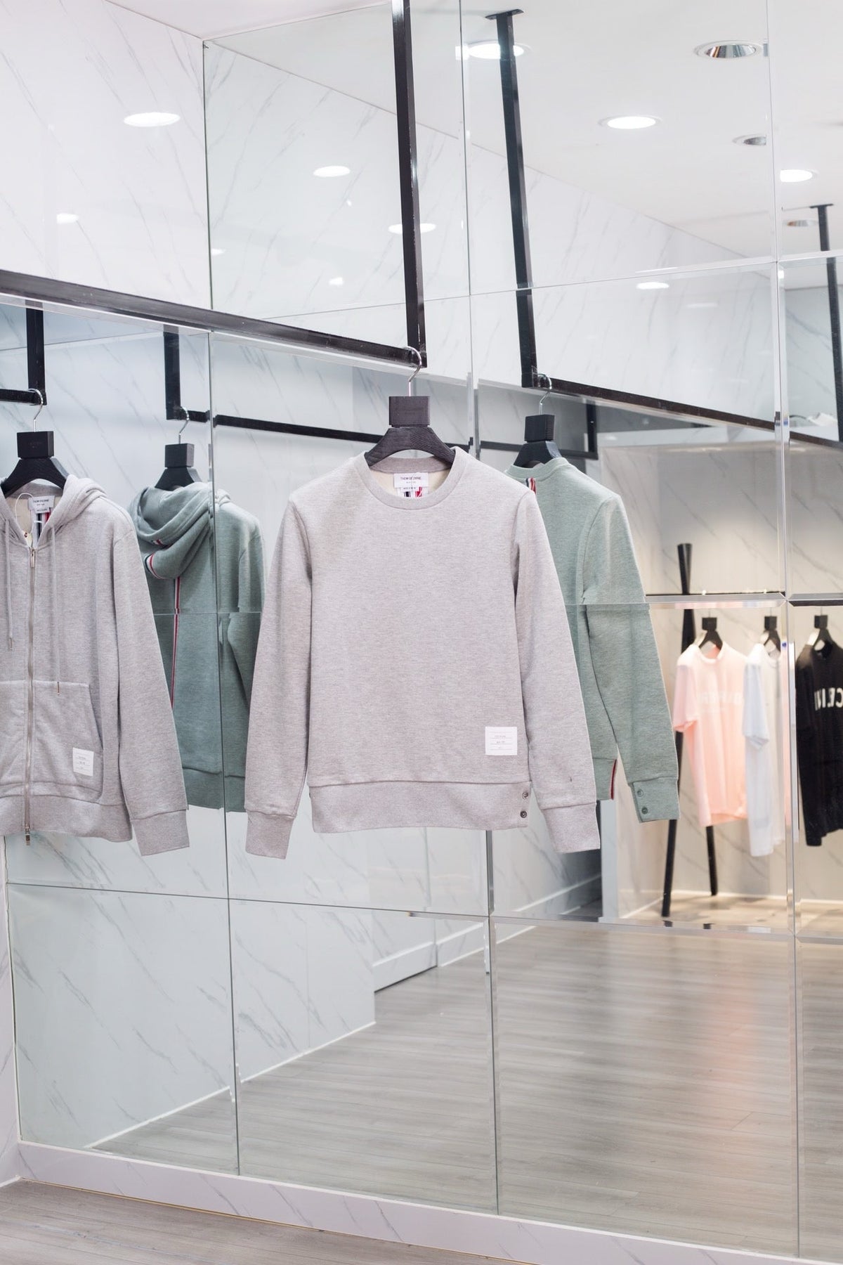 Pink Cotton Plain Crewneck - Men's