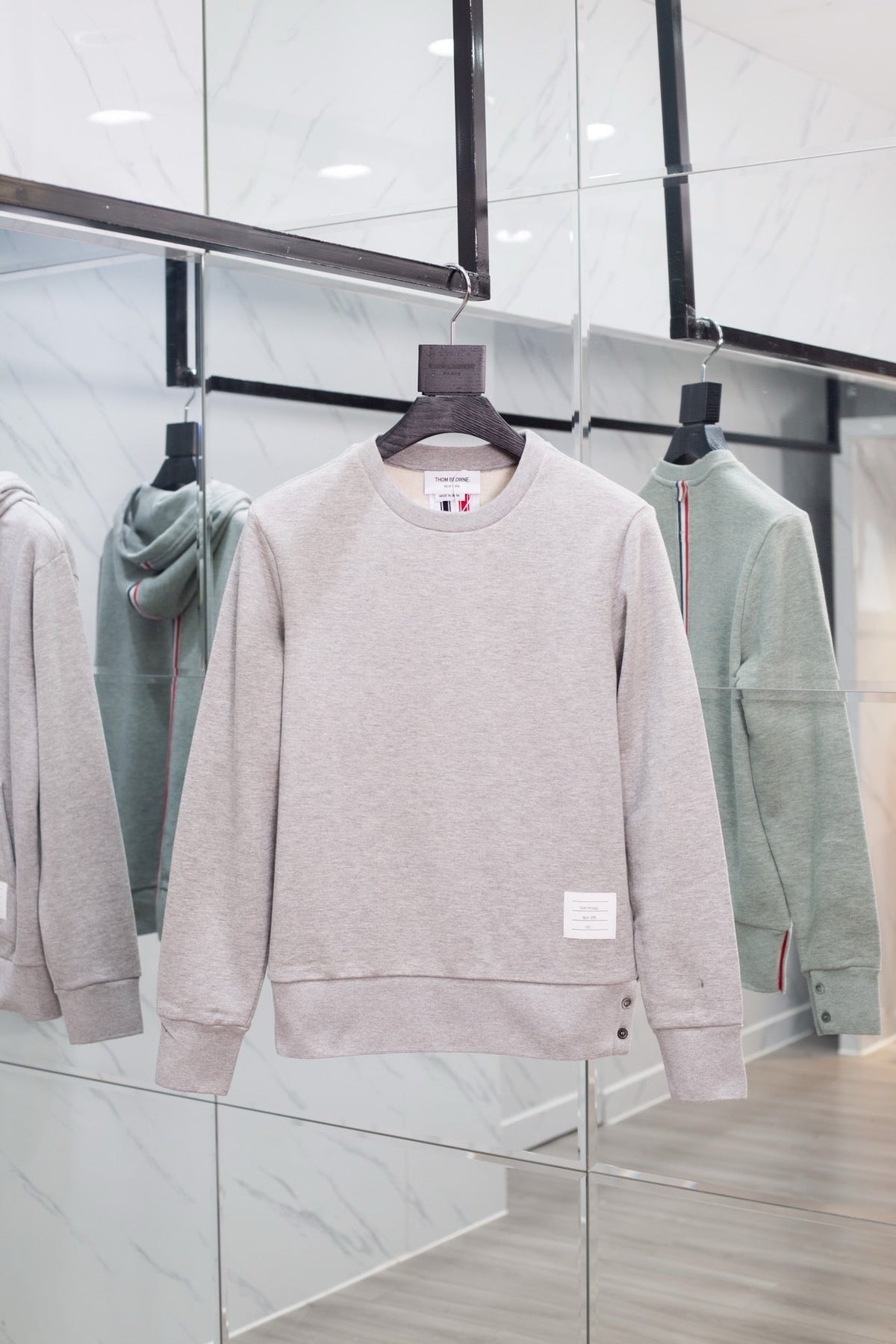 Pink Cotton Plain Crewneck - Men's