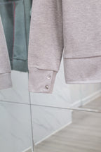 Pink Cotton Plain Crewneck - Men's