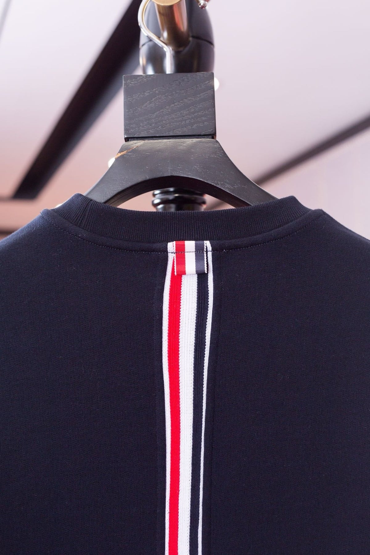 Pink Cotton Plain Crewneck - Men's