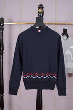 Grey Wool Intarsia Crewneck - Men's