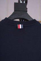 Grey Wool Intarsia Crewneck - Men's