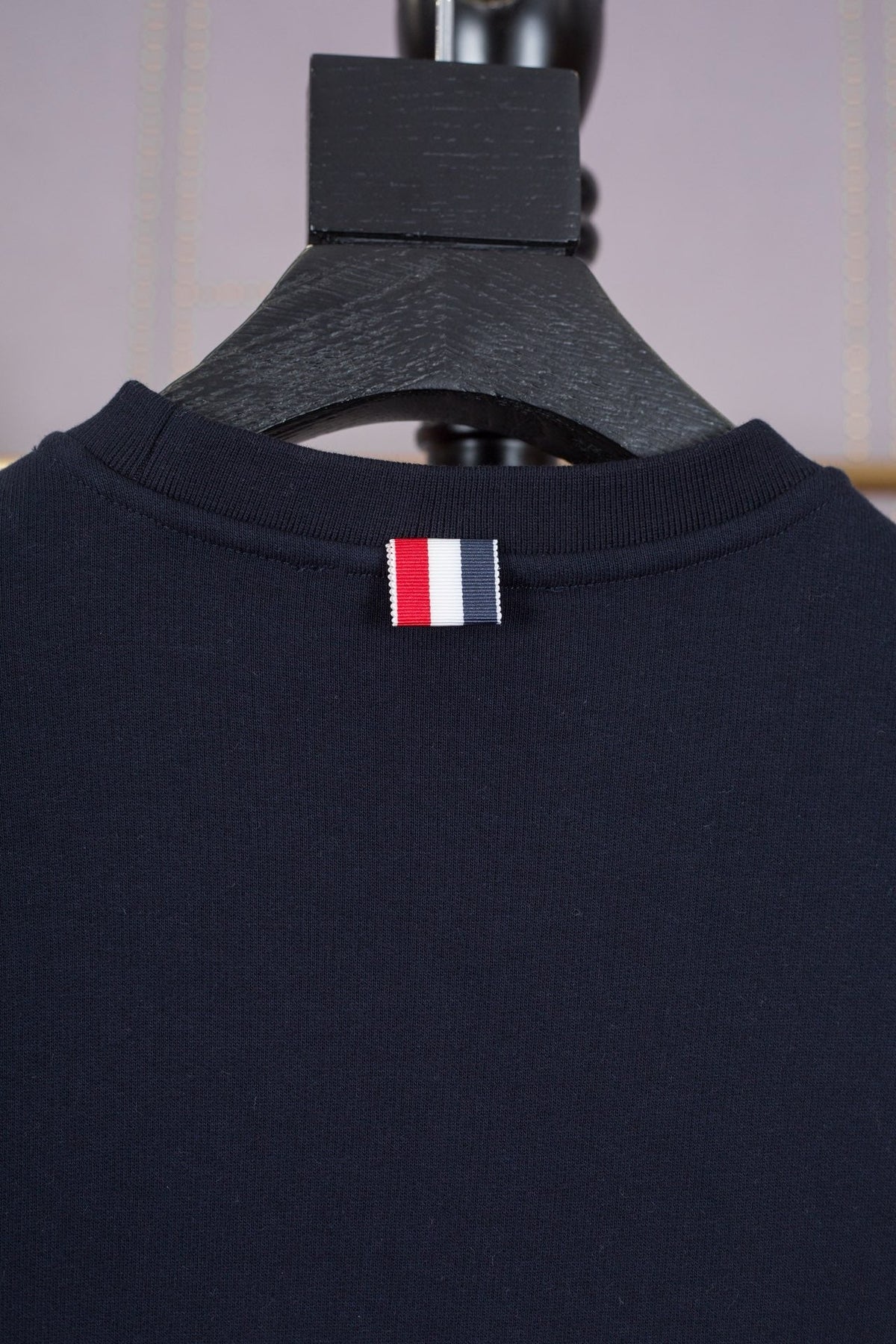 Grey Wool Intarsia Crewneck - Men's
