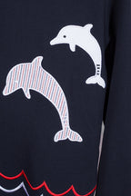 Grey Wool Intarsia Crewneck - Men's
