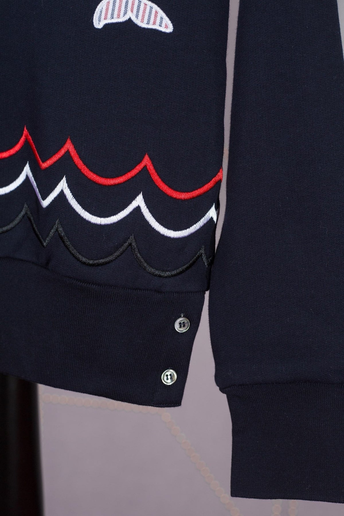 Grey Wool Intarsia Crewneck - Men's