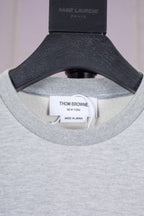 Grey Wool Intarsia Crewneck - Men's