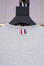 Grey Wool Intarsia Crewneck - Men's