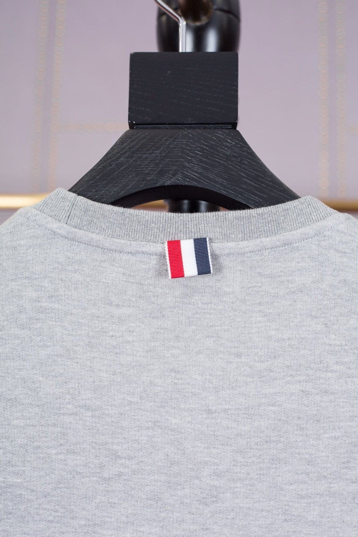Grey Wool Intarsia Crewneck - Men's