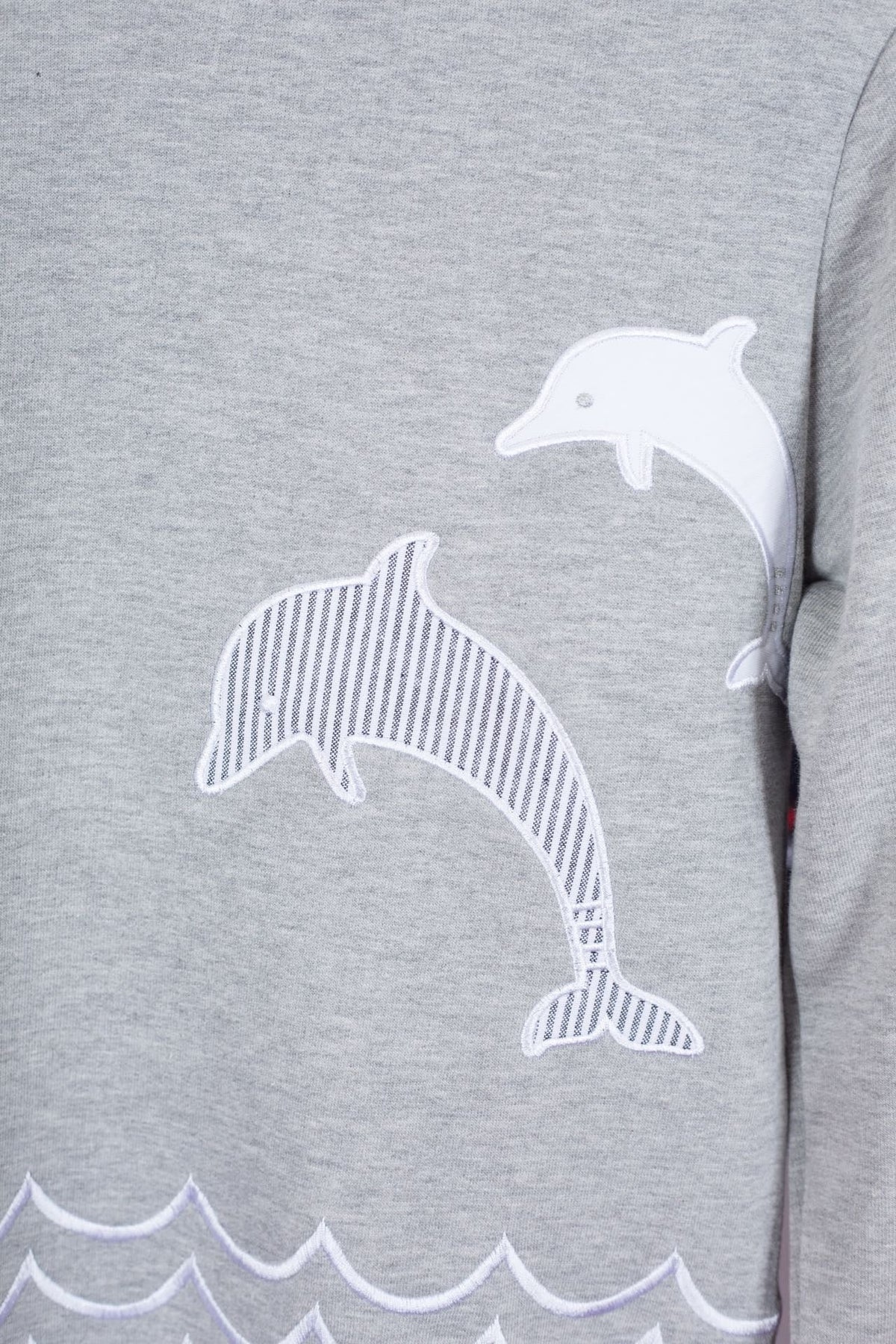 Grey Wool Intarsia Crewneck - Men's