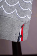 Grey Wool Intarsia Crewneck - Men's