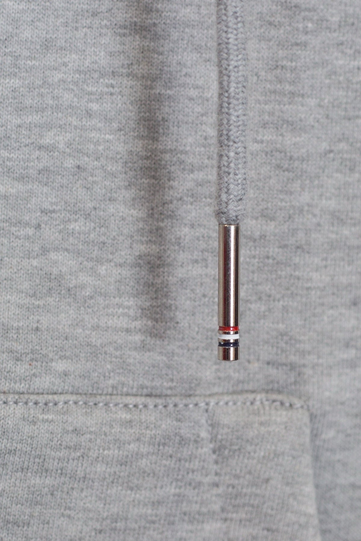 Grey Cotton Bar Stripe Zip-Through - Men's