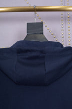 Navy Cotton Bar Stripe Zip-Through - Men's